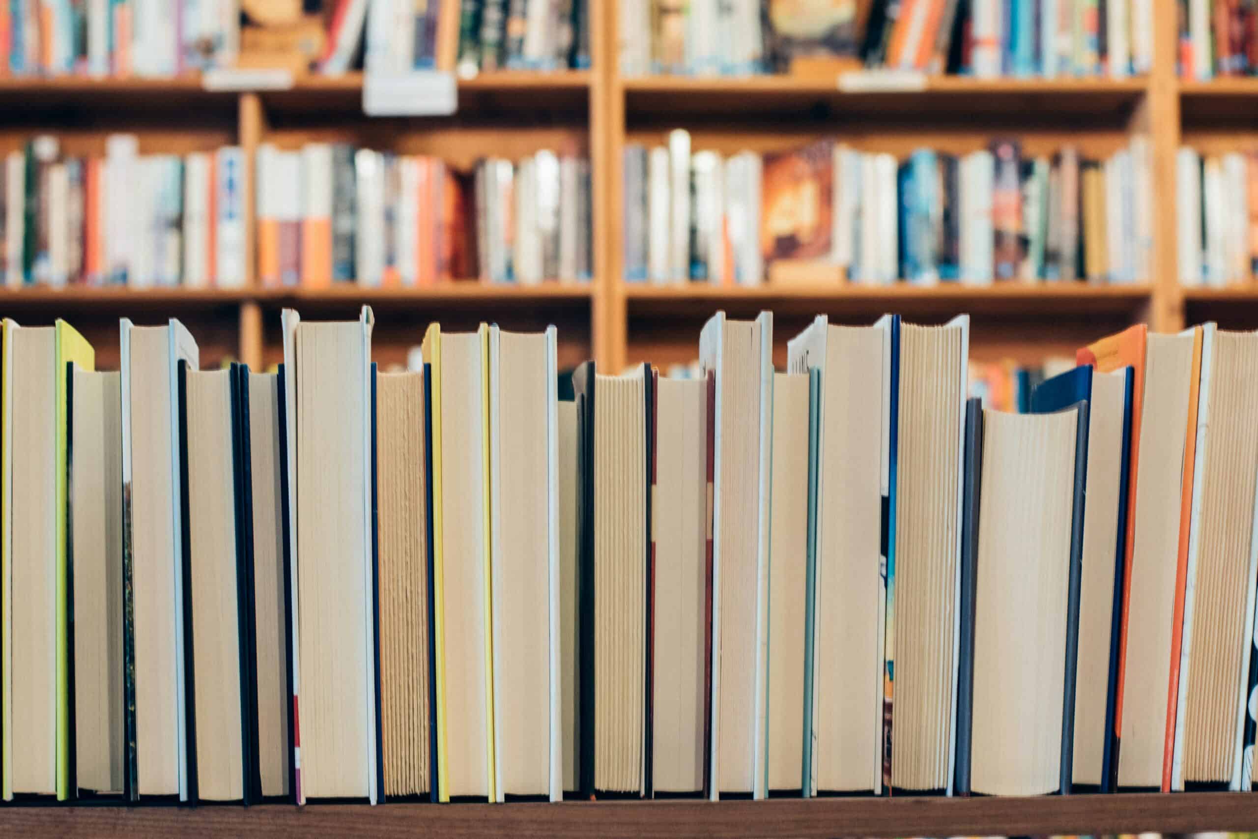 Books on a shelf